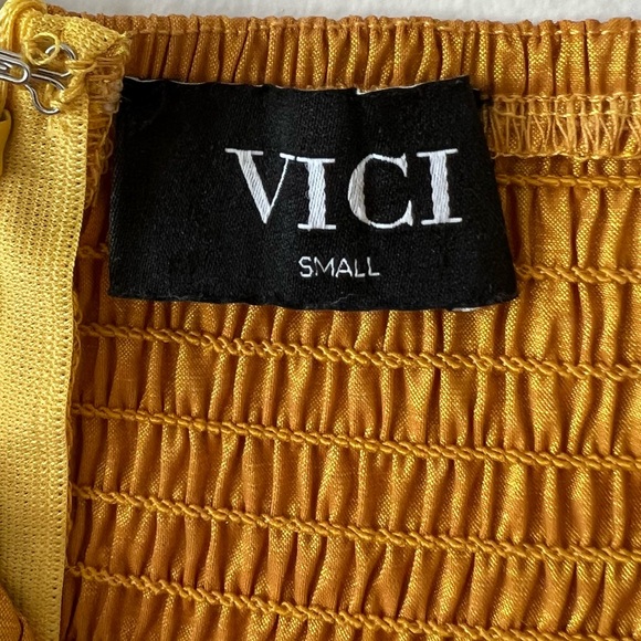 Vici Yellow Babydoll Dress in Small - Picture 5 of 6